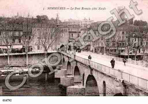 Ville de SOMMIERES, carte postale ancienne