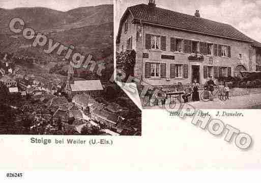 Ville de STEIGE, carte postale ancienne