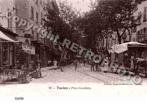 Ville de TOULON, carte postale ancienne