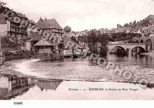 Ville de UZERCHE, carte postale ancienne