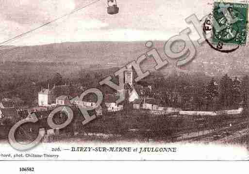 Ville de BARZYSURMARNE, carte postale ancienne