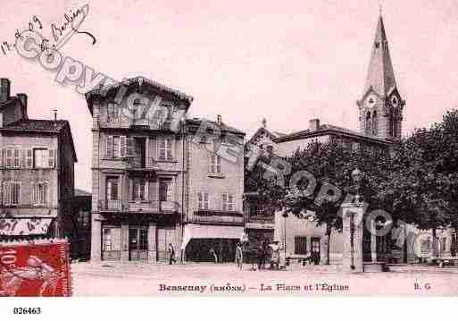 Ville de BESSENAY, carte postale ancienne