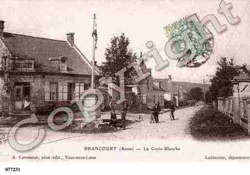 Ville de BRANCOURTENLAONNOIS, carte postale ancienne