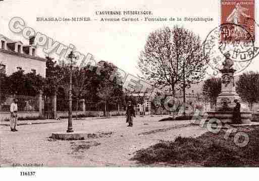 Ville de BRASSACLESMINES, carte postale ancienne