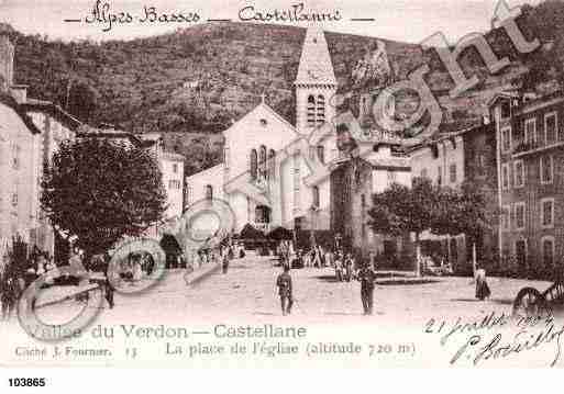 Ville de CASTELLANE, carte postale ancienne