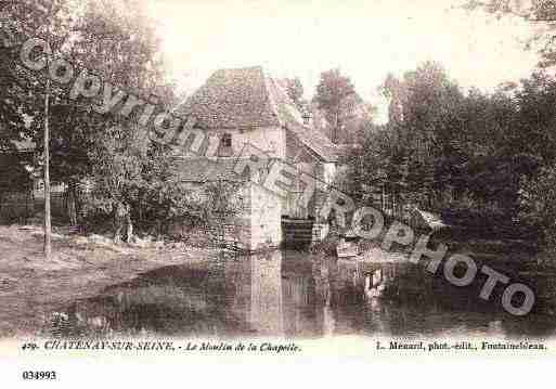 Ville de CHATENAYSURSEINE, carte postale ancienne