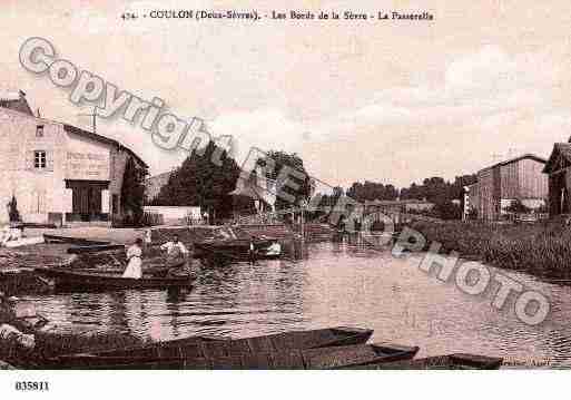 Ville de COULON, carte postale ancienne