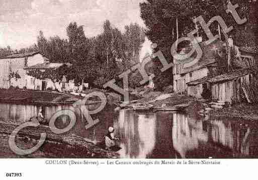 Ville de COULON, carte postale ancienne