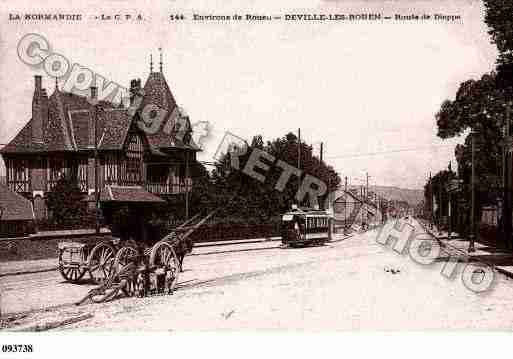 Ville de DEVILLELESROUEN, carte postale ancienne