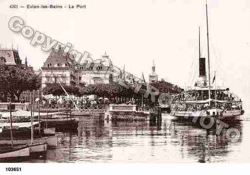 Ville de EVIANLESBAINS, carte postale ancienne