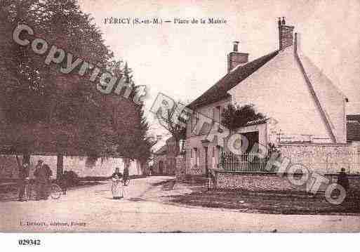 Ville de FERICY, carte postale ancienne