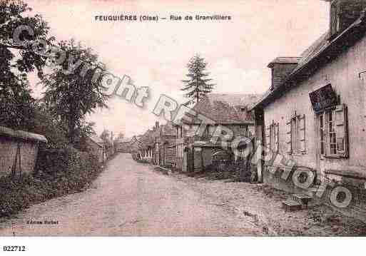 Ville de FEUQUIERES, carte postale ancienne