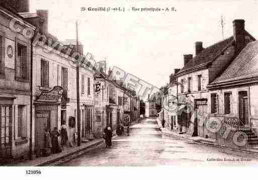 Ville de GENILLE, carte postale ancienne