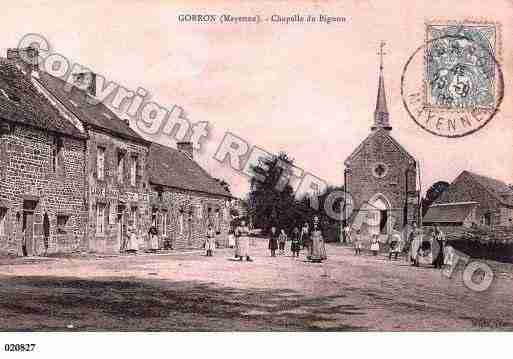 Ville de GORRON, carte postale ancienne