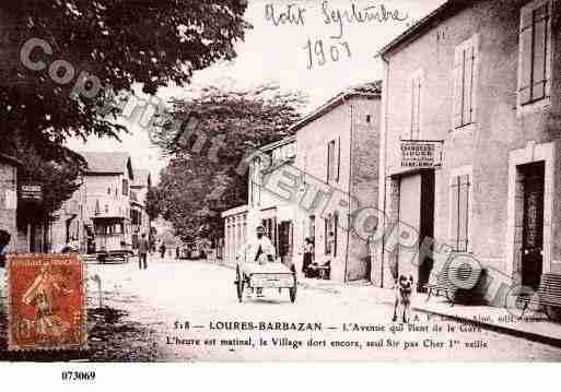 Ville de LOURDES, carte postale ancienne