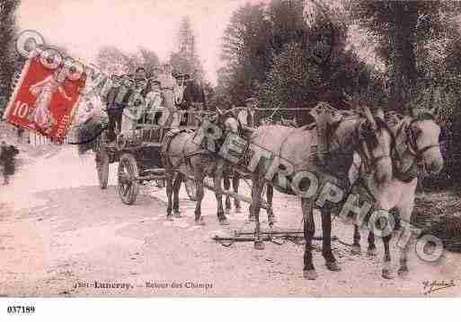 Ville de LUNERAY, carte postale ancienne