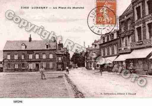 Ville de LUNERAY, carte postale ancienne