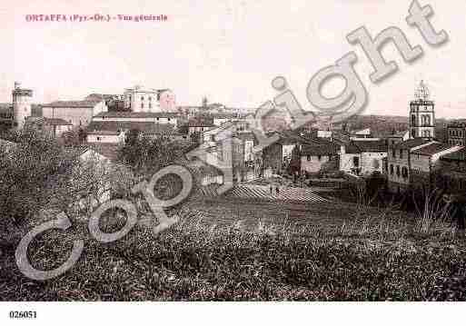 Ville de ORTAFFA, carte postale ancienne