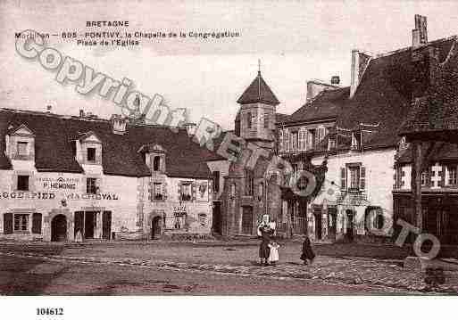 Ville de PONTIVY, carte postale ancienne