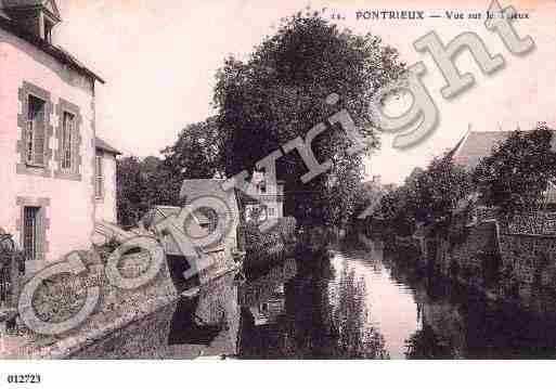 Ville de PONTRIEUX, carte postale ancienne