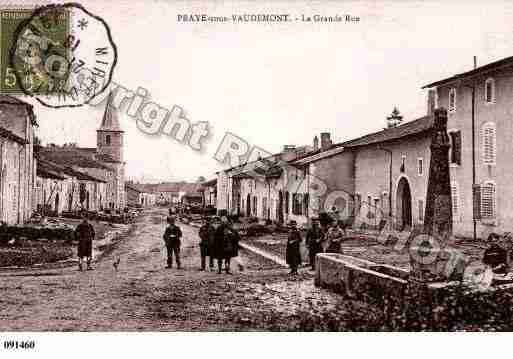 Ville de PRAYE, carte postale ancienne