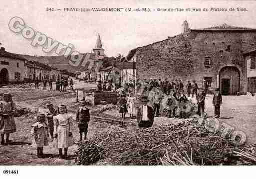 Ville de PRAYE, carte postale ancienne