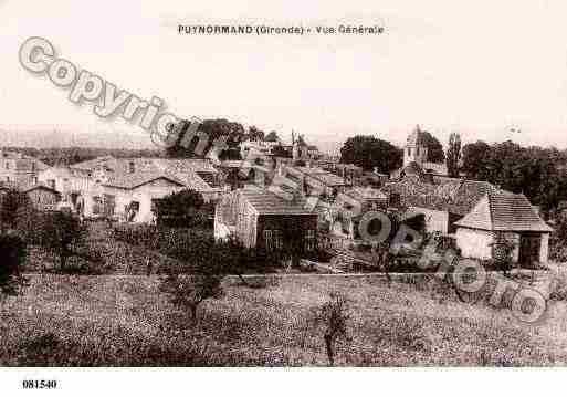 Ville de PUYNORMAND, carte postale ancienne