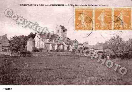 Ville de SAINTGERVAISSURCOUCHES, carte postale ancienne