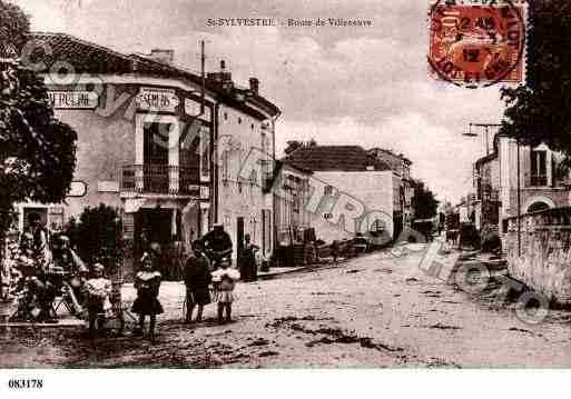 Ville de SAINTSYLVESTRESURLOT, carte postale ancienne