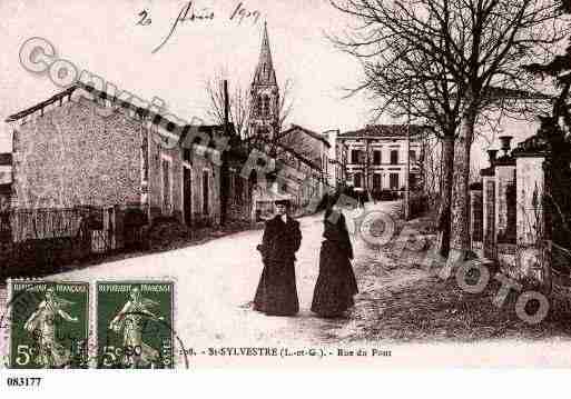 Ville de SAINTSYLVESTRESURLOT, carte postale ancienne