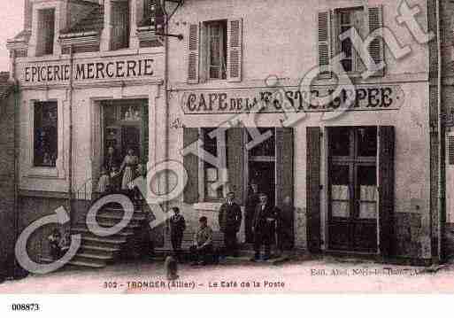 Ville de TRONGET, carte postale ancienne