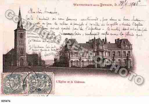 Ville de WAVRECHAINSOUSDENAIN, carte postale ancienne