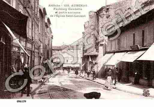Ville de AUBENAS, carte postale ancienne