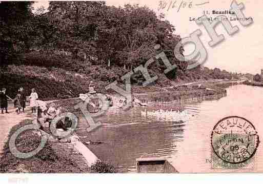 Ville de BEAULIEU, carte postale ancienne