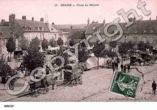 Ville de BRAINE, carte postale ancienne