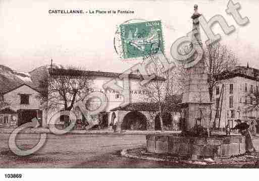 Ville de CASTELLANE, carte postale ancienne