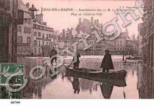 Ville de CHALONSURSAONE, carte postale ancienne