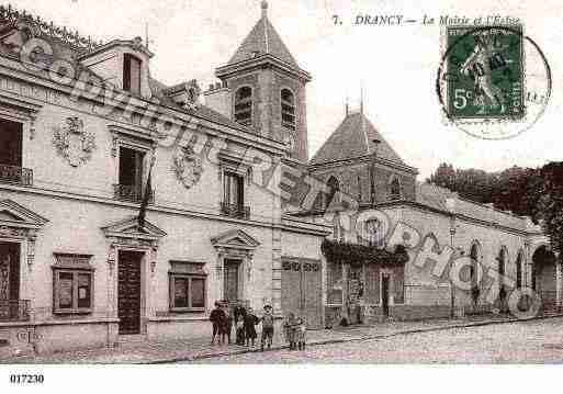 Ville de DRANCY, carte postale ancienne
