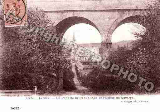 Ville de EVREUX, carte postale ancienne