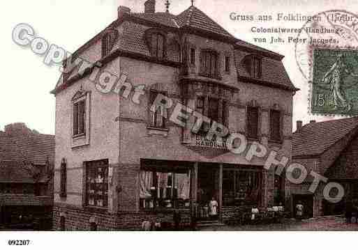 Ville de FOLKLING, carte postale ancienne