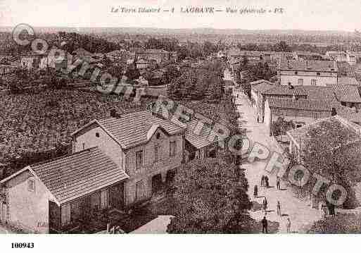 Ville de LAGRAVE, carte postale ancienne