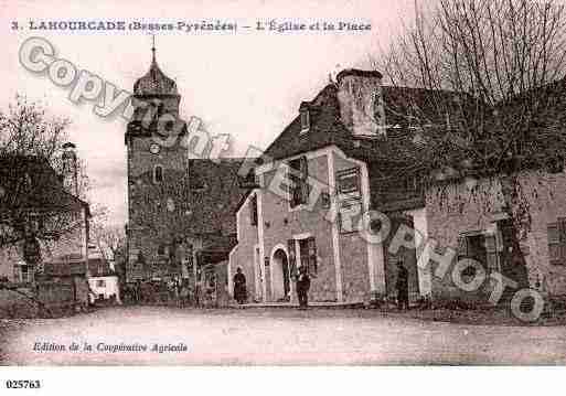 Ville de LAHOURCADE, carte postale ancienne