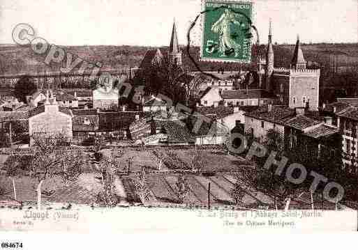 Ville de LIGUGE, carte postale ancienne