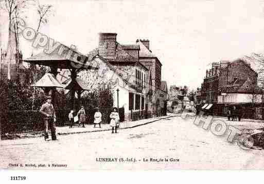 Ville de LUNERAY, carte postale ancienne