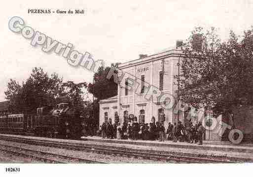 Ville de PEZENAS, carte postale ancienne