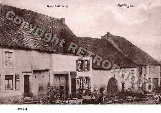 Ville de ROUHLING, carte postale ancienne