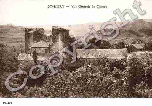 Ville de SAINTDIERY, carte postale ancienne Ville de SAINTDIERY, carte postale ancienne