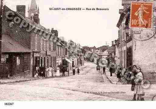 Ville de SAINTJUSTENCHAUSSEE, carte postale ancienne