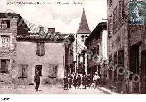 Ville de SAINTMARCELLINENFOREZ, carte postale ancienne