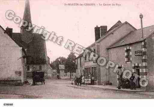 Ville de SAINTMARTINDESCHAMPS, carte postale ancienne